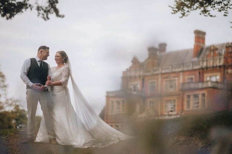 Rossington Hall Wedding photo bride and groom