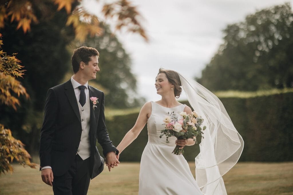 Goldsborough Hall wedding photographer bride and groom