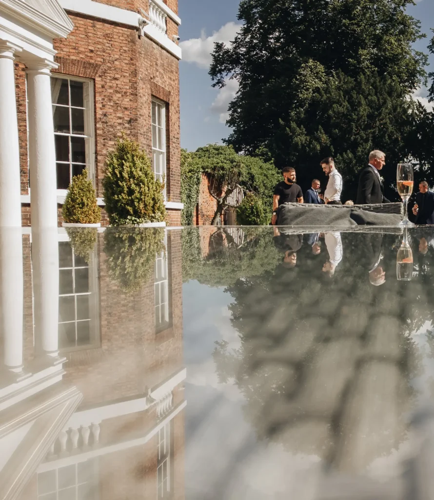 BAWTRY HALL WEDDING PHOTOGRAPHER BRIDAL GUEST ARRIVING AND CEREMONY ROOM SETUP