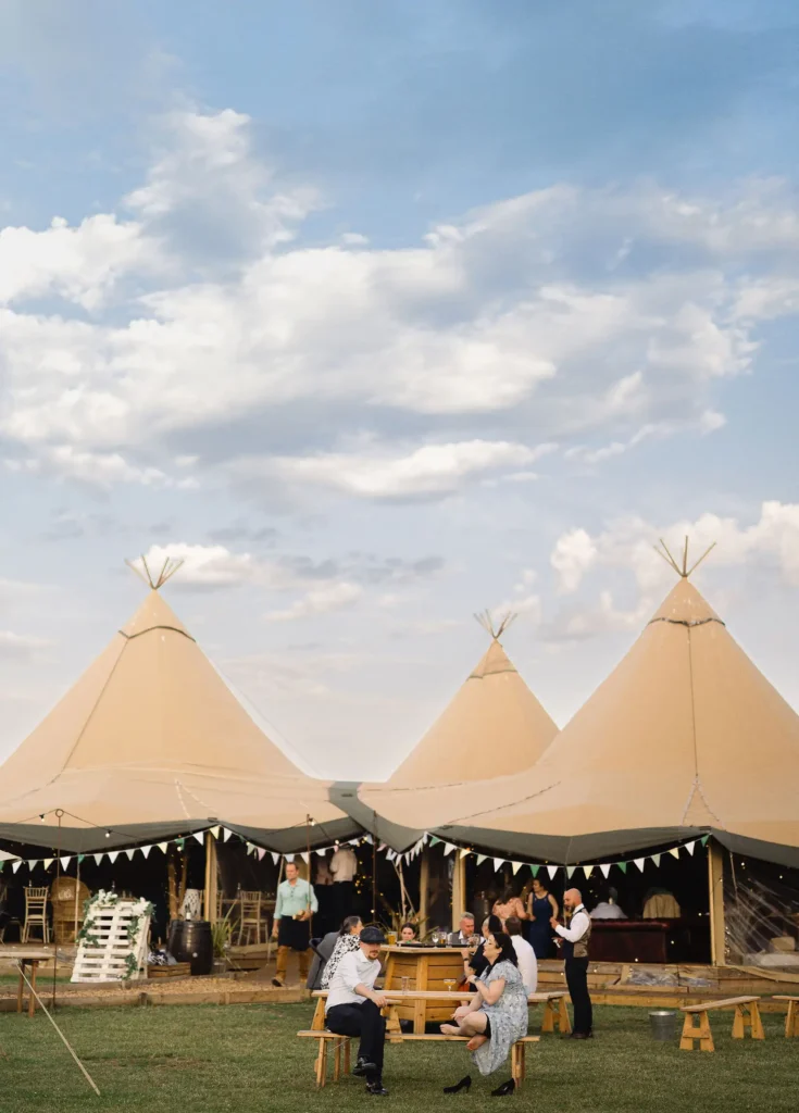 tipis at Low Osgoodby Grange Wedding Photographer