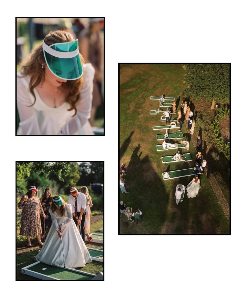 cockcliffe country house wedding photographer garden games crazy golf